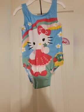 Hello Kitty Strawberry Rainbow One-Piece Swimsuit